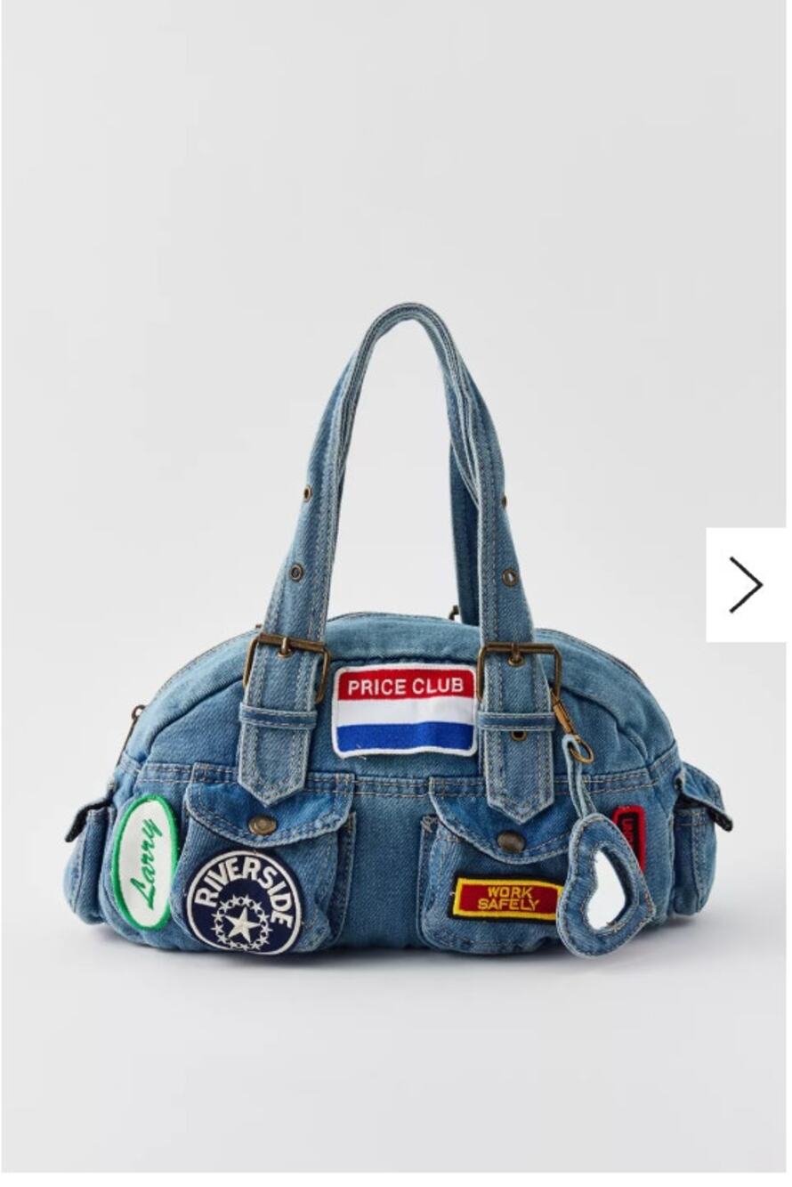 Urban Outfitters BDG Patches Denim Duffle Shoulder Bag